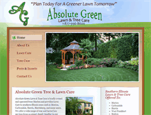 Tablet Screenshot of absolutegreenlawnandtreecare.com